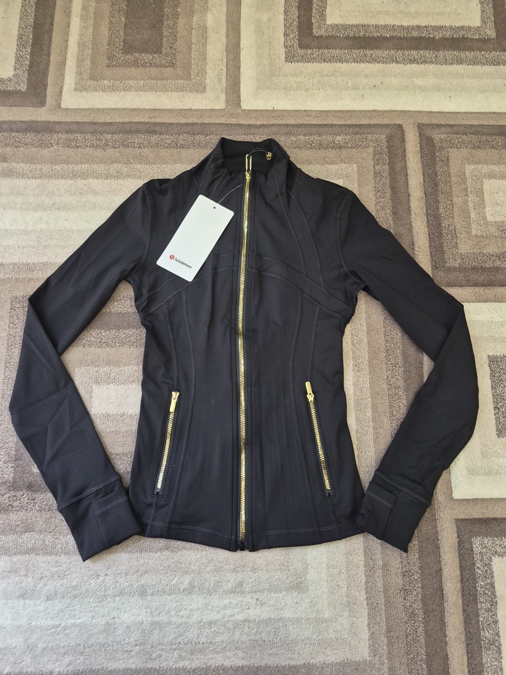 Lululemon Black Define Jacket with Gold Zipper